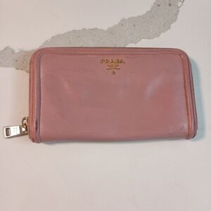 Authentic Pink Prada Saffiano Wallet